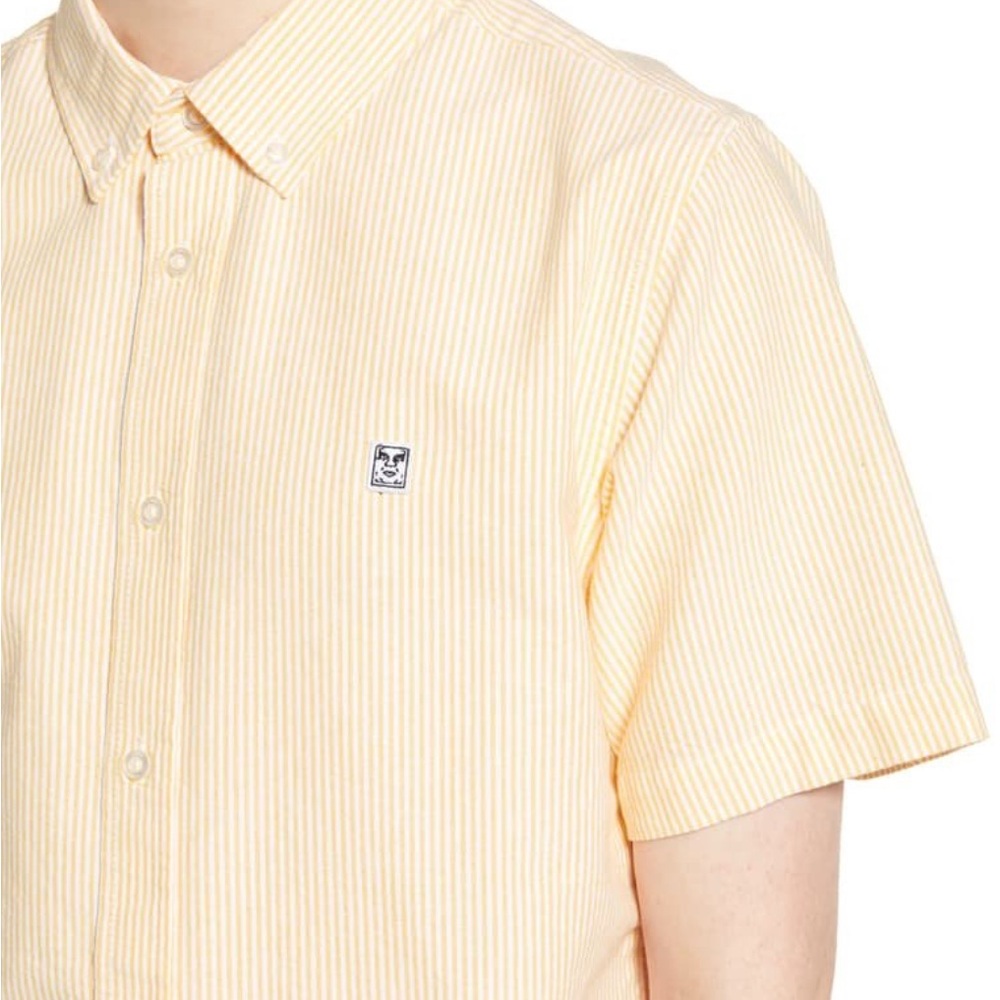 Yellow Striped Short Sleeve Shirt